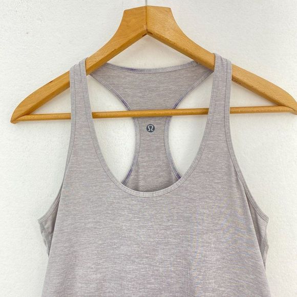LULULEMON Grey Shimmer Running Tank Top - Picture 2 of 5